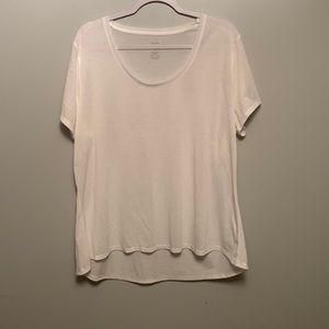 Soft white blouse short front longer back